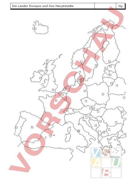 Arbeitsblatt L Nder Hauptst Dte Europas Geographie Europa