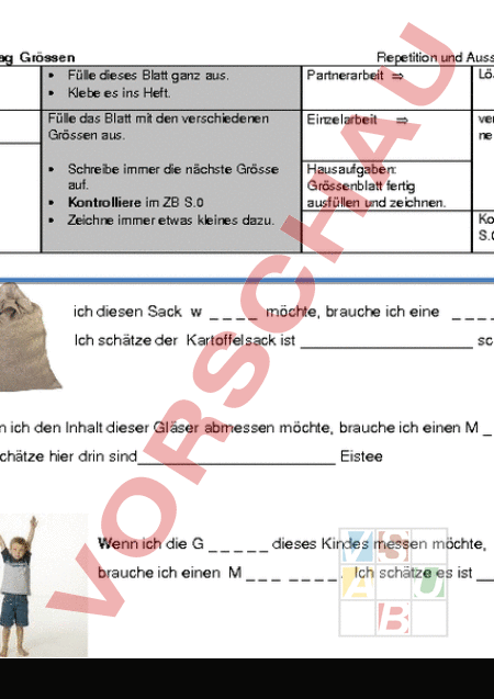 Arbeitsblatt Verschiedene Gr Mathematik Sachrechnen Gr Ssen