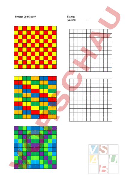 Arbeitsblatt Muster Bertragen Geometrie Anderes Thema