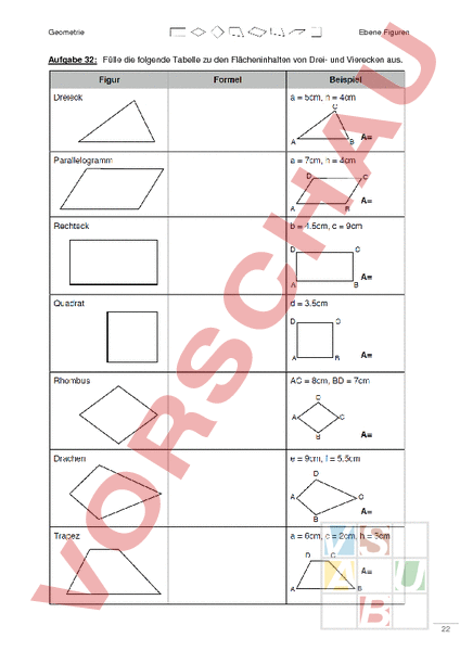 Geometrieebene Figuren