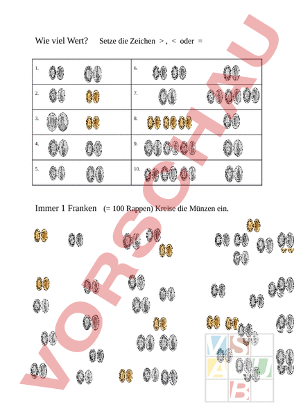 Arbeitsblatt Geld Mathematik Sachrechnen Gr Ssen