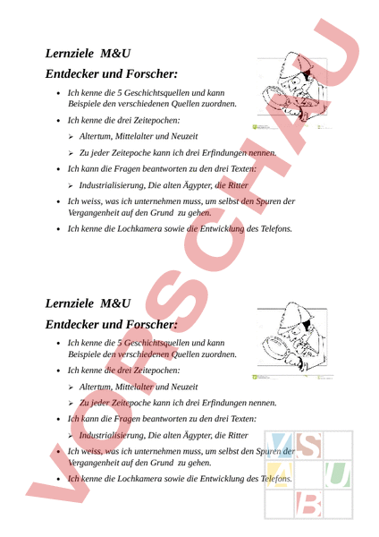 Arbeitsblatt Lernziele Entdecker Und Forscher Geschichte Gemischte