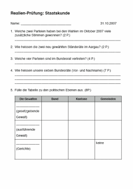 Wwwunterrichtsmaterialch Geschichte Politik Prüfung - 