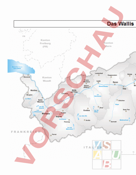 Arbeitsblatt: Das Wallis - Geographie - Schweiz