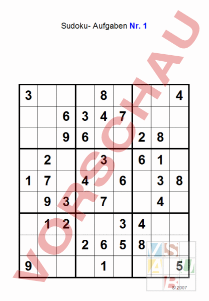 Arbeitsblatt: Sudoku - Mathematik - Anderes Thema