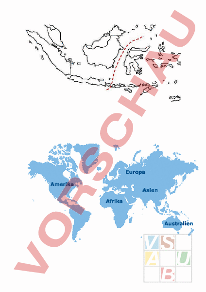 Arbeitsblatt Indonesien Geographie Asien