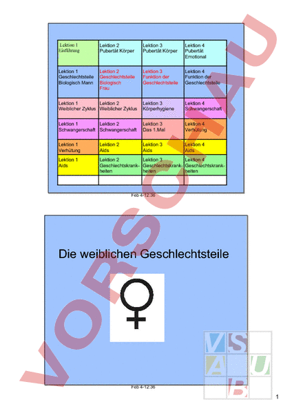 Arbeitsblatt: Sexualkunde_6_Weibliche Geschlechtsteile - Lebenskunde