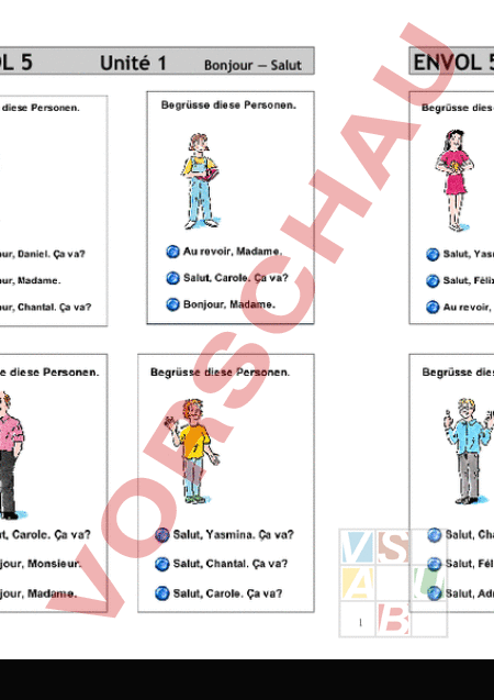 Arbeitsblatt Envol Unit Franz Sisch Lehrmittel