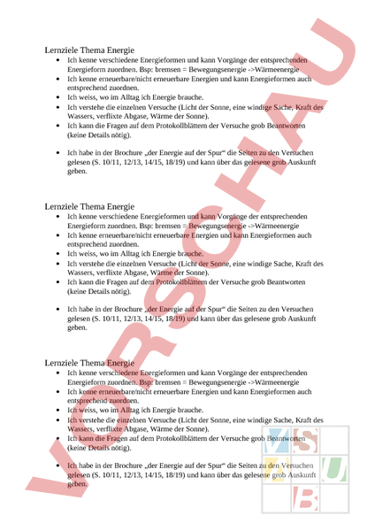 Arbeitsblatt: Test Energie - Physik - Gemischte Themen