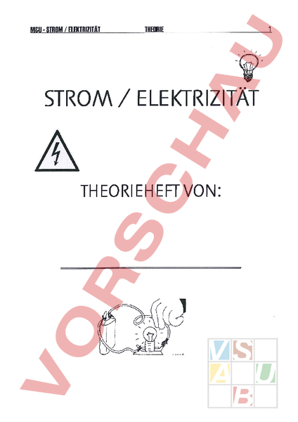 Arbeitsblatt: Elektrizität / Strom - Physik - Elektrizität / Magnetismus