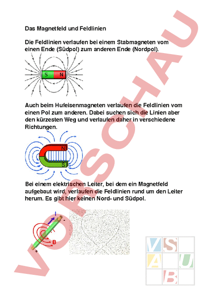 Arbeitsblatt: Hefteintrag Magnetfeld Und Feldlinien - Physik ...