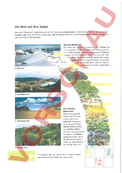 Arbeitsblatt: Klimazonen - Geographie - Anderes Thema