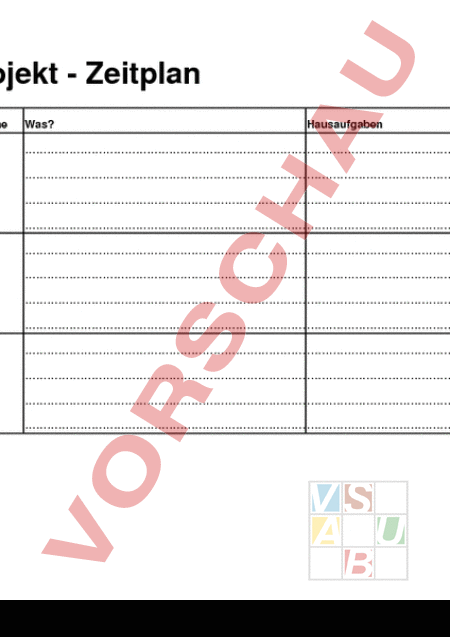 Arbeitsblatt: Projektarbeit - Pädagogik Und Psychologie - Andere Themen
