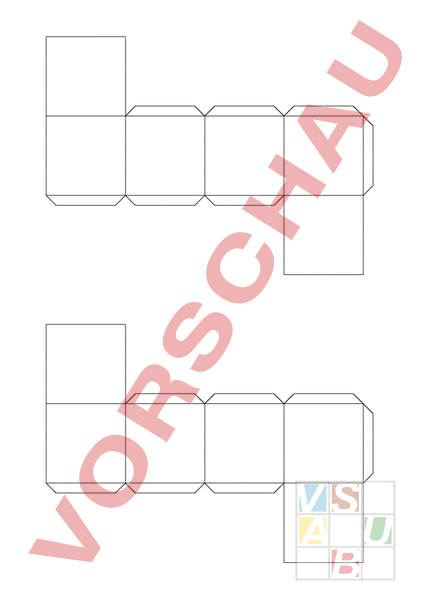 Arbeitsblatt: Würfelnetz zum Ausschneiden - Geometrie - Körper / Figuren