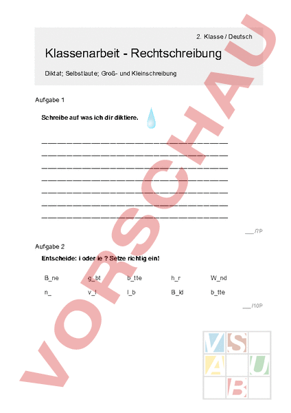 Arbeitsblatt: Klassenarbeit_8 - Rechtschreibung Mit Lös+theorie ...