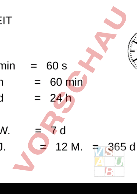 Arbeitsblatt: Zeit - Mathematik - Gemischte Themen
